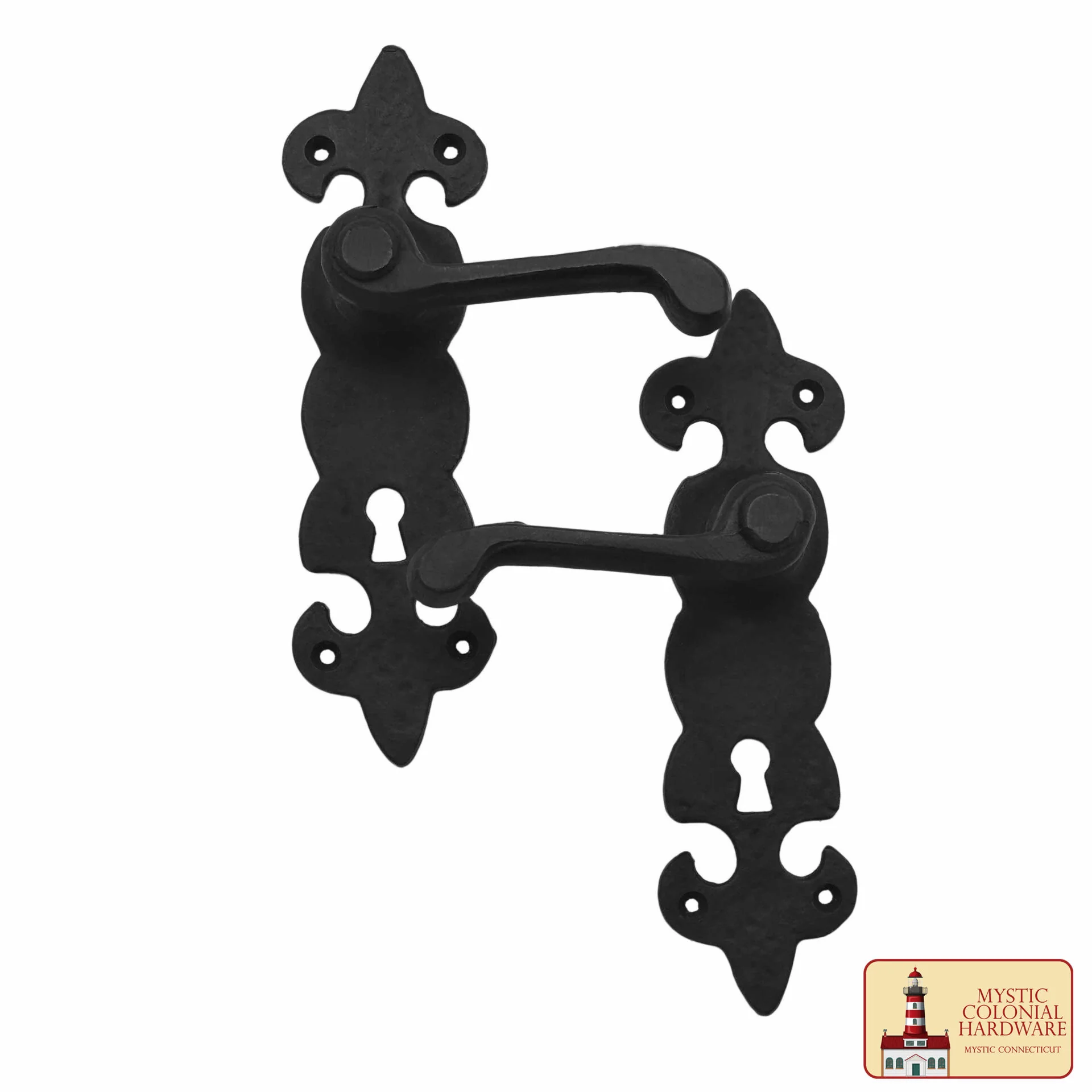 Black Hardware Hierro Grande Juego de Entrada Completo con Juego de Puerta de Palanca Portofino: Tamaño: 7.5" X 2" - Imagen 4