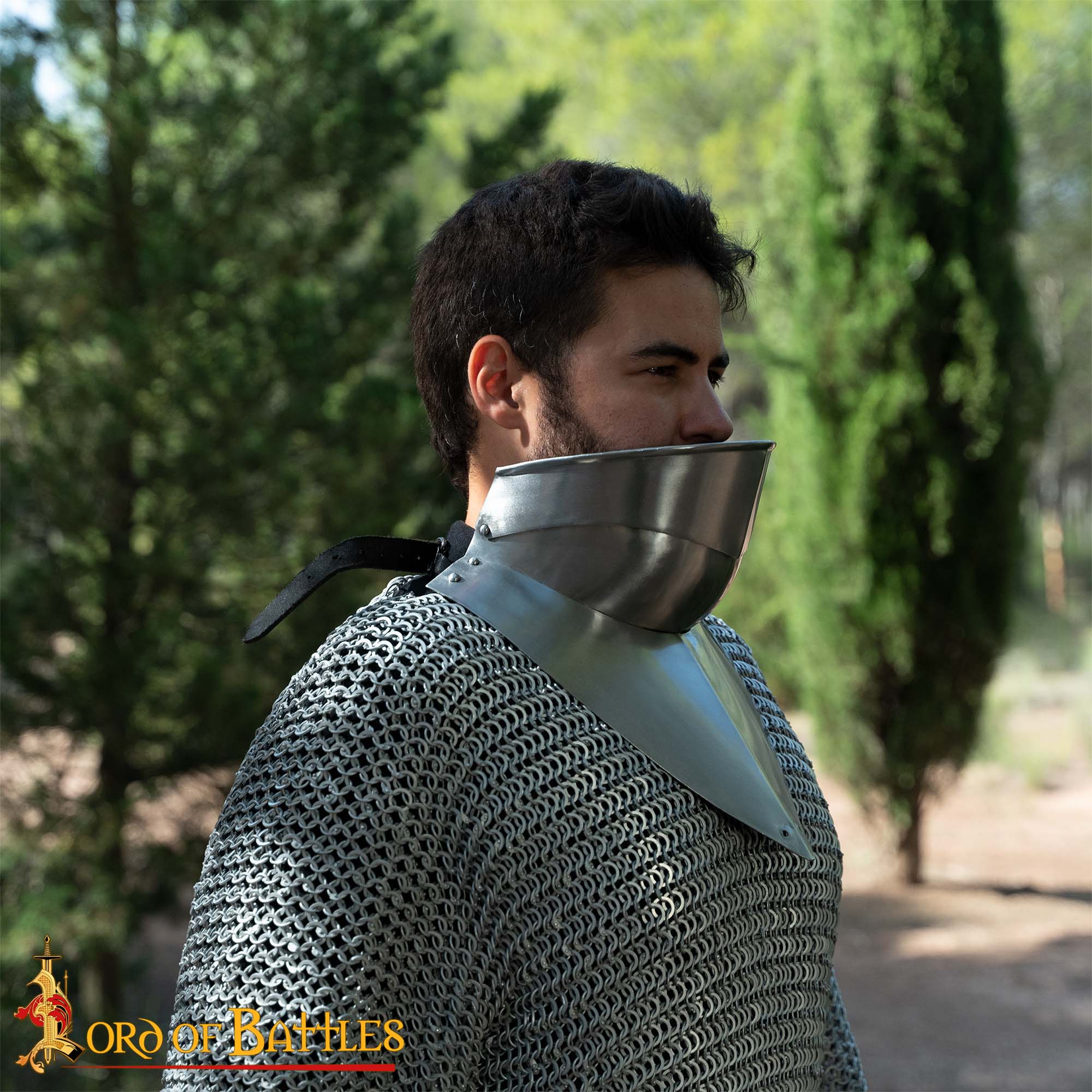Gorget Medieval del Siglo Xv con Bevor Calibre 16 - Imagen 6