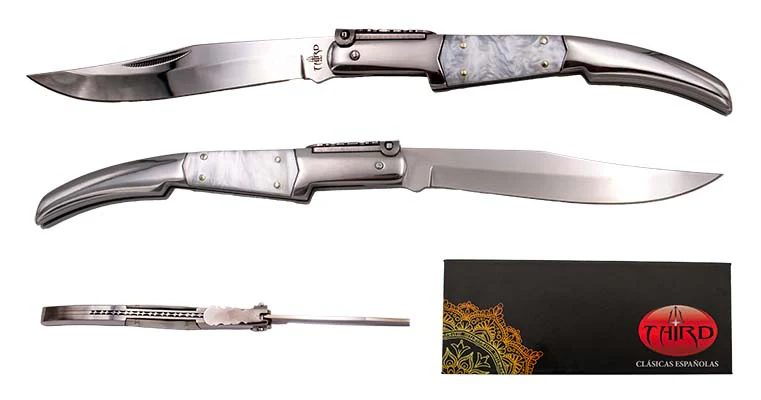 Navaja Carraca Third N50b Serie Perla AcrÃlico Blanco - Imagen 3