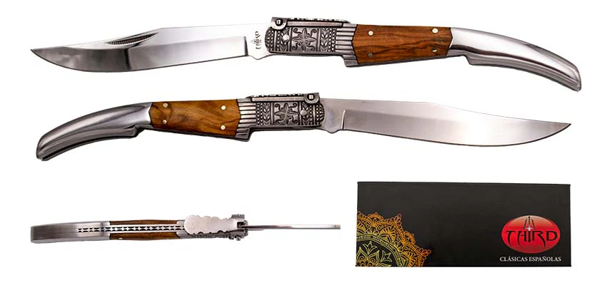 Navaja Carraca Third N50od Seda Ámbar Madera De Olivo - Imagen 3