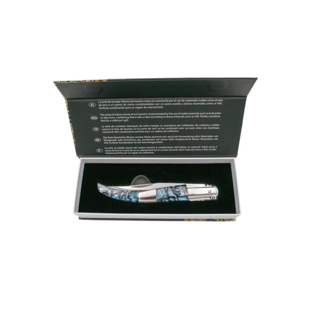 Navaja Carraca Third N55a Serie Zafiro AcrÃlico Azul - Imagen 6