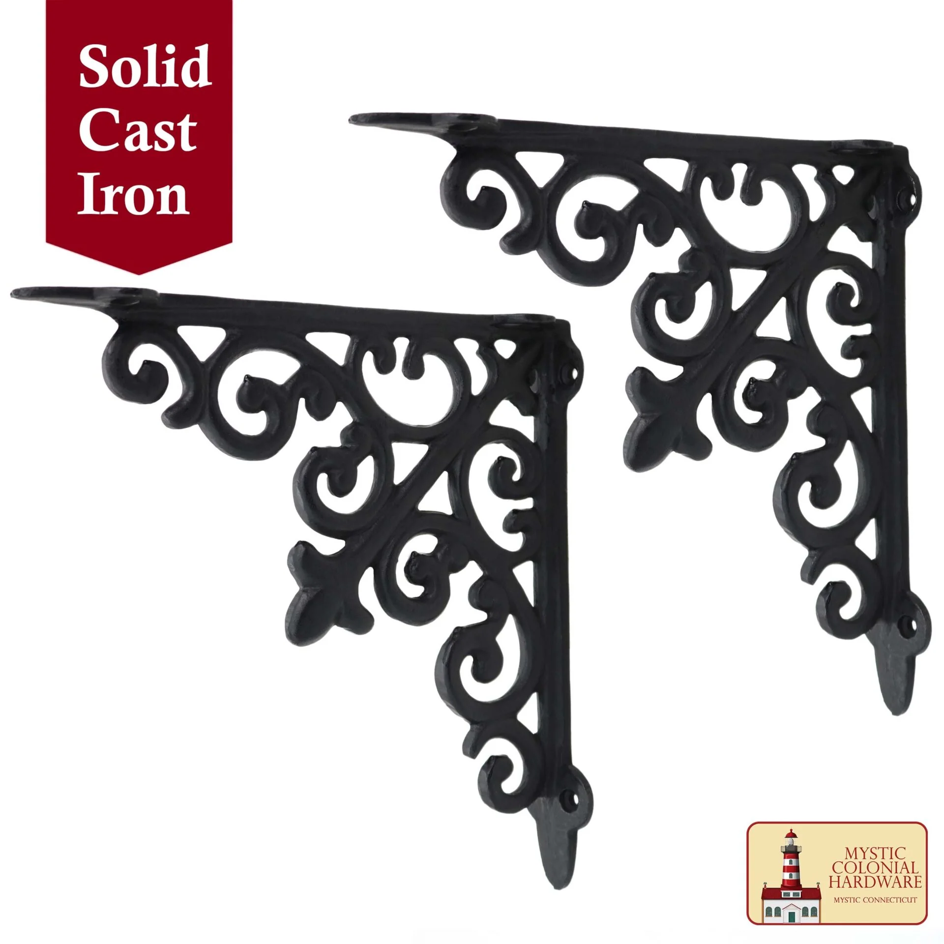 8" X 8", Soporte de EstanterÃa - Hierro Forjado Macizo Victoriano, Colonial, Retro, Steampunck, Gótico, Barroco Medieval - Imagen 4